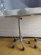 Stainless Steel Rolling Tray Tables, Qty 2, 29"