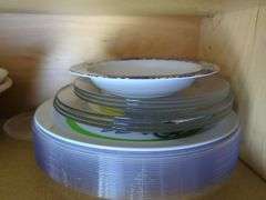 Kitchenware Including Plate And Bowl Set, Qty 4, Bowls, Glasses, and More