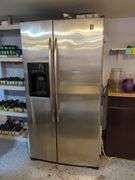 GE Profile Stainless Steel Side By Side Refrigerator, Bidder Responsible For Proper Removal