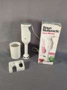 Hamilton Beach Sandwich Maker, Gibson Gracious Dining Tray Set, Braun Hand Blender