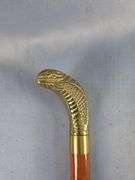 Brass Cobra Head Handled Walking Stick