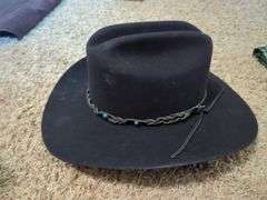 Stetson 4X Beaver Cowboy Hat, Charlie 1 Horse Storage Box And Cripple Creek Leather Vest