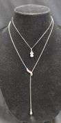 Ladies Silver Toned Necklaces With Pendants, Qty 2