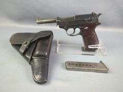 Walther P-38 AC 42 9mm Pistol SN# 9466, 2 Total Mags, In Leather Holster