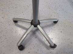 Jewell Adjustable Height Rolling Salon Table with Frosted Glass Top