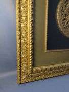 Framed Carved Giltwood Panel with Floral and Fish Motif