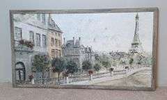 Eiffel Tower Parisian Cityscape Framed Art