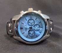 Men's Fossil Wrist Watch With Leather Band Marked CH-2564