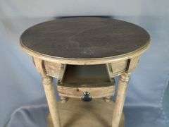 Side Table With Drawer And Bottom Shelf