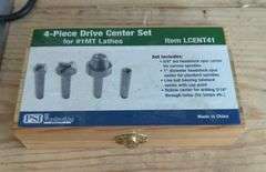 PSI Woodworking 4-Piece Drive Center Set for #1MT Lathes