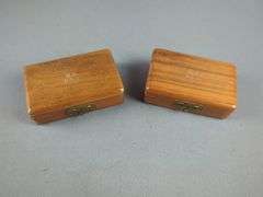 Wooden Box Collection with Corina Eagles Cigar Box and Small MD USA Boxes