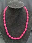 Ladies Beaded Necklace With Matching Clip-On Earrings
