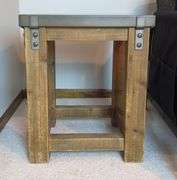 Restoration Hardware Wood and Metal Side Table, See Lot 214 For Matching Item