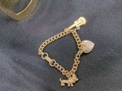 Ladies Gold Toned Bracelets Bangles, Cuffs, and Chain Link, Total Qty 14