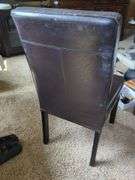 Upholstered Dining Chair with Ottoman