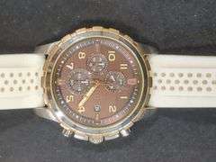 Men's Fossil Wrist Watch With Silicone Band