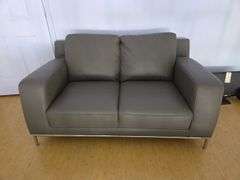 Modern Gray Loveseat Sofa