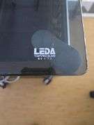 LEDA Tempered Glass Top Rolling Storage Cart