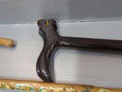 German Walking Stick And Cane Collection With Badges, Qty 5, And Decorative Walking Sticks And Canes, Qty 3