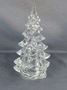 Clear Glass Christmas Tree Figurines