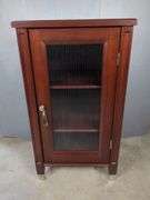 Finished Cabinet with Ribbed Glass Door