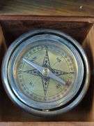 Nautical Compass in Wood Box
