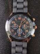 Time In Motion Train Watch And Copper Tone Watch With Silicone Band, Unknown Working Order