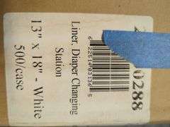 Case of Diaper Changing Station Liners, 13" x 18" White - 500 Count