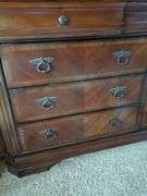 Wood Dresser With Framed Mirror