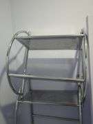 Chrome Finish Three Tiered Rack With Towel Bar