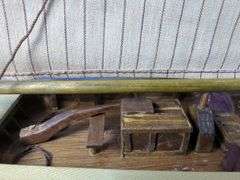 Detailed Model Sailboat Display Piece