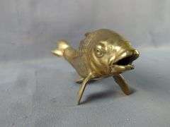 Brass Koi Fish Sculpture