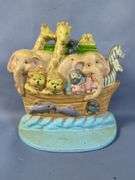 Cast Iron Noah's Ark And Carousel Horse Door Stopps