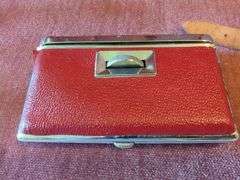 Vintage Sportiere Pocket Binoculars & Toshiba Transistor Radio In Leather Carry Case
