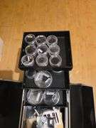 Eyelash Extension Supplies and Two Carrying Cases