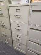 Hon 4-Drawer Upright File Cabinet, Qty 2, Mild Wear