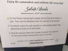 Salute! By Sempre Beve' Al Fresco Scented Salt Crystals, Various Scents,Qty 4