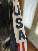 Michael Hoban Where MI Womens Leather Jacket USA Flag Theme, Size S
