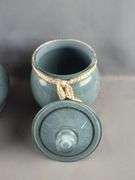 Decorative Covered Jars With Rope Accents