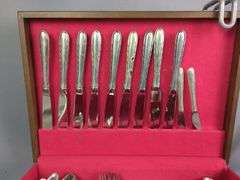 Towle Sterling Silver Flatware Set in Wooden Case