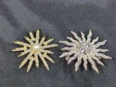 Rhinestone Brooch Collection Qty 7