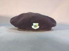 WWII US Navy Cracker Jack Sailor's Cap, Pacific Air Forces Baret, Italian Air Force Bustina Field Cap, And WWII US Army Dress Cap