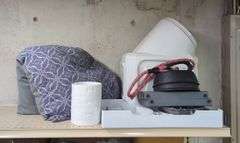 Pet Supplies Including Food Container, Cooling Bowl, Bone-Themed Container, and Patterned Pet Pillow