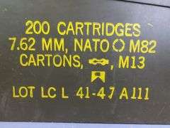 Metal Ammo Cans, Qty 3, 7" X 10" X 4"