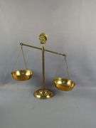 Brass Scale with Canisters and Tray