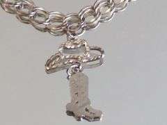 Sterling Silver Western Theme Jewelry Including Cowboy Boot Turquoise Earrings, Charm Sweater Pin And More