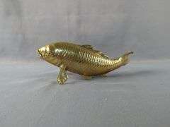 Brass Koi Fish Sculpture