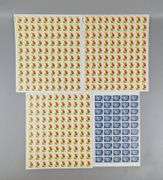 US Postage Stamps: Tulip & Heart-World Sheets