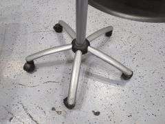 Jewell Adjustable Height Rolling Salon Table with Frosted Glass Top