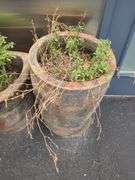 Concrete Outdoor Planters, Qty 3